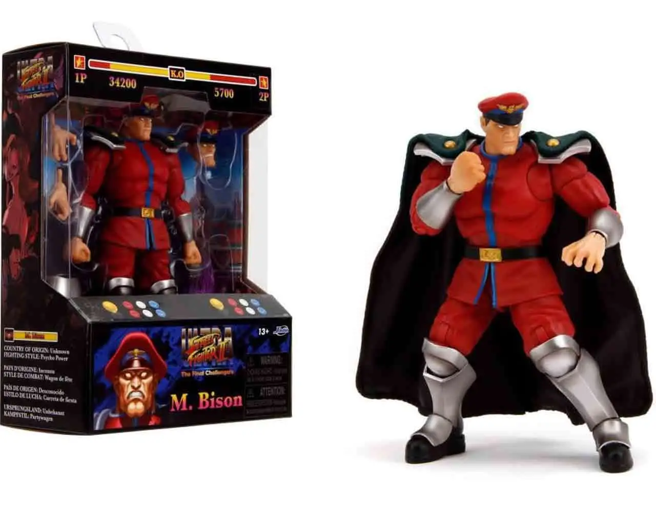 Figurine street fighter 2 mr bison 1/12 deluxe action